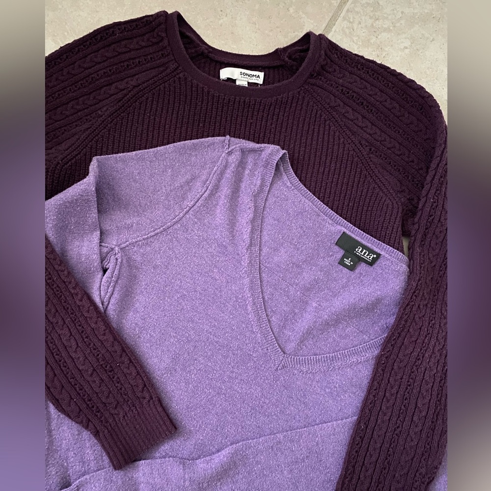 Set of 2 Women's Sweaters | Purple | Size S